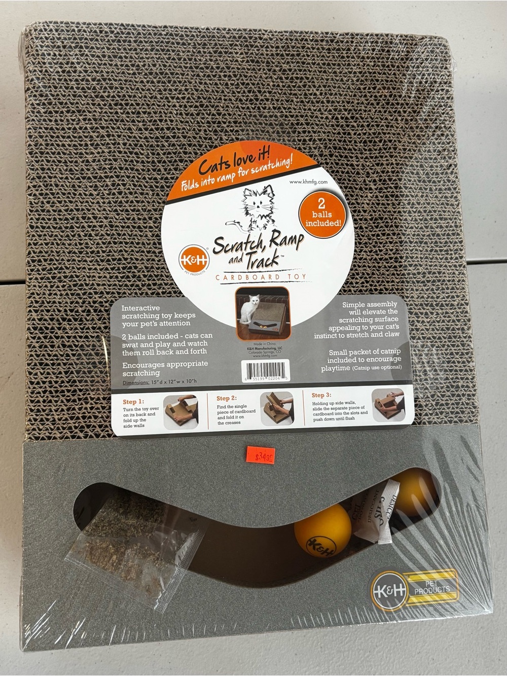 K&H Pet Products Scratch, Ramp, And Track Cat Interactive Cardboard Toy